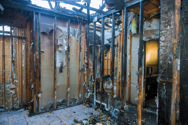 Professional Emergency Fire Cleanup technician working in Midway North, TX